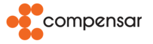 El logo a color de la Caja de Compensación Familiar, Compensar.
