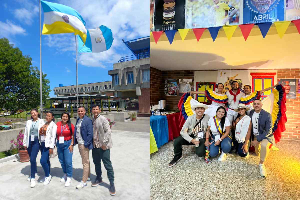 Estudiantes del programa de Administración Turística y Hotelera de la UniPiloto participando en el en el Congreso CONPEHT 2024 realizado en Guatemala.  